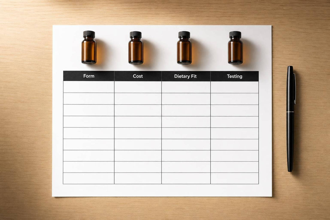 Supplement Comparison Chart