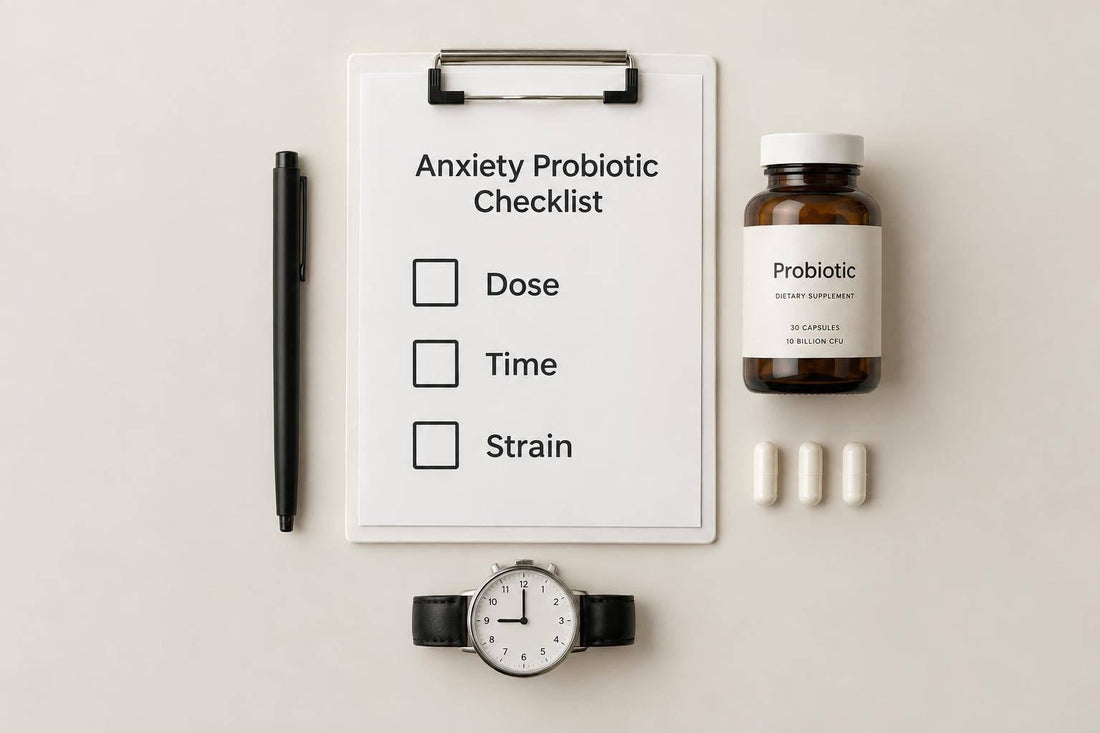 Anxiety Probiotic Checklist: Dose, Time, Strain